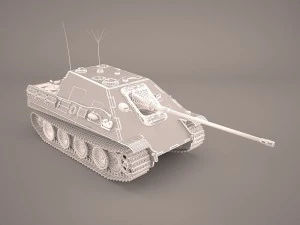 jagdpanther germany wwii tank destroyer 3D Model