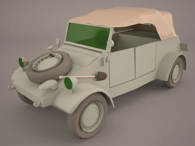 kubelwagen 3D Model .c4d .max .obj .3ds .fbx .stl .blend 
