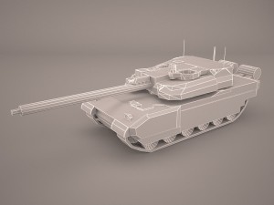 french army tank amx-56 leclerc 3D Модель