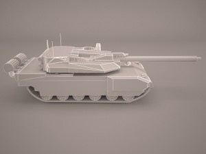french army tank amx-56 leclerc 3D Модель