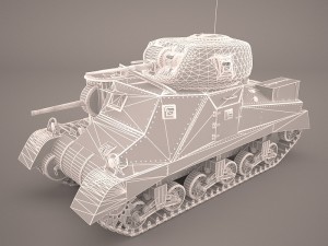 united states wwii m3 grant i medium tank 3D मॉडल