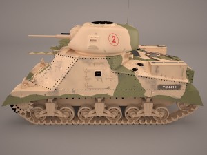 united states wwii m3 grant i medium tank 3D मॉडल
