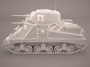 united states wwii m3 grant i medium tank 3D मॉडल