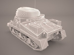 united states wwii m3 grant i medium tank 3D मॉडल