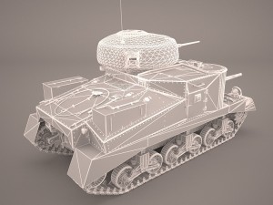 united states wwii m3 grant i medium tank 3D मॉडल
