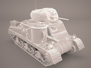 united states wwii m3 grant i medium tank 3D मॉडल