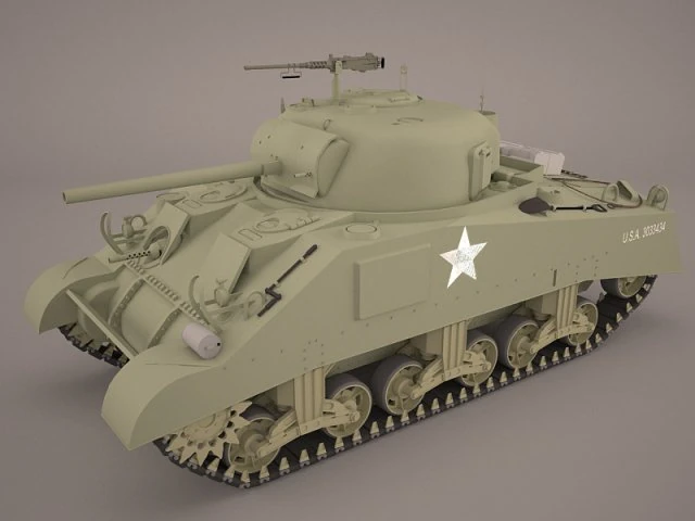 m4a3e2 - sherman - cobra king 3D Model .c4d .max .obj .3ds .fbx .stl .blend
