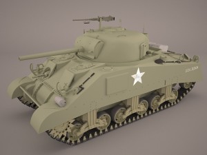 m4a3e2 - sherman - cobra king 3D Model