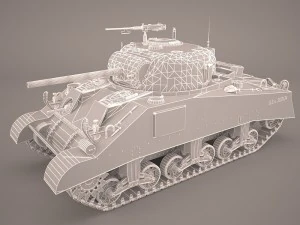 m4a3e2 - sherman - cobra king 3D Model