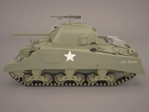 m4a3e2 - sherman - cobra king 3D Model