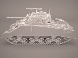 m4a3e2 - sherman - cobra king 3D Модель