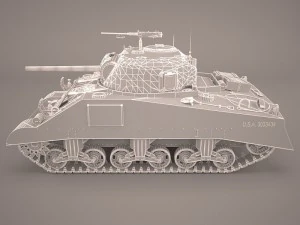 m4a3e2 - sherman - cobra king 3D Model