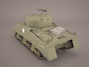 m4a3e2 - sherman - cobra king 3D Модель