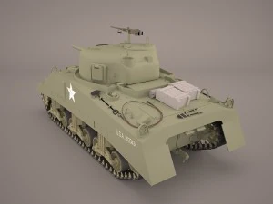 m4a3e2 - sherman - cobra king 3D Model