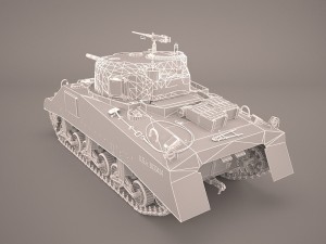 m4a3e2 - sherman - cobra king 3D Модель