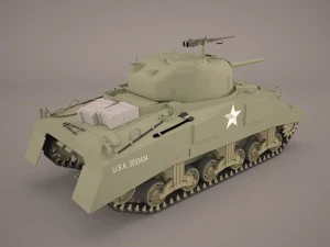 m4a3e2 - sherman - cobra king 3D Model