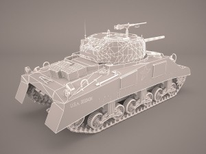 m4a3e2 - sherman - cobra king 3D Модель