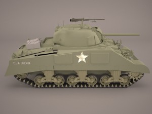 m4a3e2 - sherman - cobra king 3D Модель