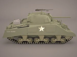 m4a3e2 - sherman - cobra king 3D Model