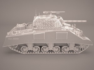 m4a3e2 - sherman - cobra king 3D Модель