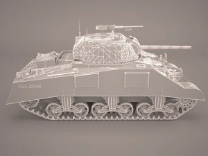 m4a3e2 - sherman - cobra king 3D Model