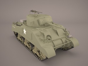 m4a3e2 - sherman - cobra king 3D Модель