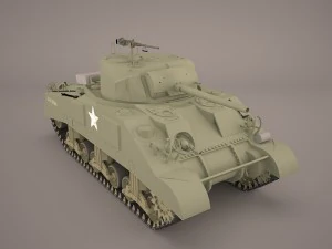 m4a3e2 - sherman - cobra king 3D Model