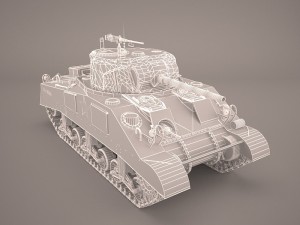m4a3e2 - sherman - cobra king 3D Модель