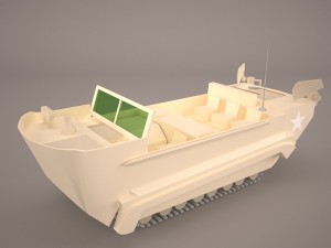 united states wwii m29 weasel snow tractor prime mover 3D Модель