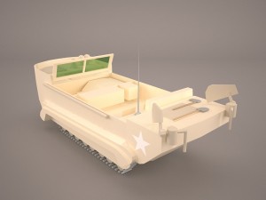 united states wwii m29 weasel snow tractor prime mover 3D Model