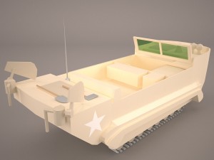 united states wwii m29 weasel snow tractor prime mover 3D Model
