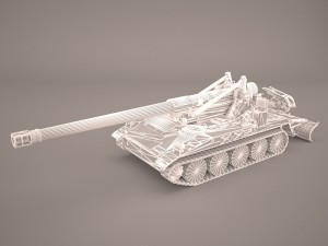 m110a2 203mm howitzer Modèle 3D