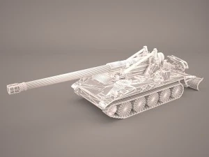 m110a2 203mm howitzer 3D Model
