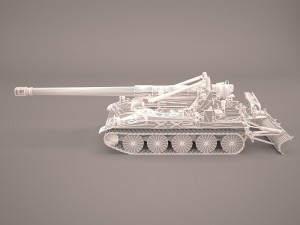 m110a2 203mm howitzer Modèle 3D