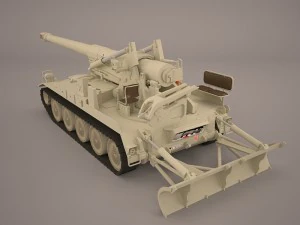 m110a2 203mm howitzer 3D Model