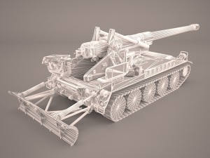 m110a2 203mm howitzer Modèle 3D