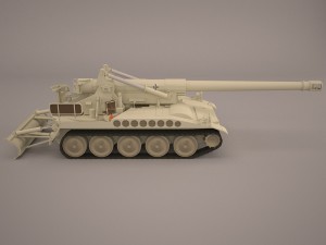 m110a2 203mm howitzer Modèle 3D