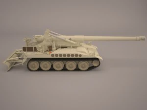 m110a2 203mm howitzer 3D Model