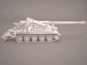 m110a2 203mm howitzer 3D Model