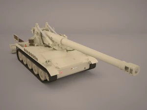 m110a2 203mm howitzer 3D Model
