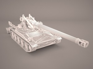 m110a2 203mm howitzer Modèle 3D