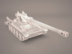 m110a2 203mm howitzer 3D Model