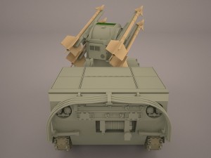 us multiple rocket launcher m270 mlrs camo 3D Модель