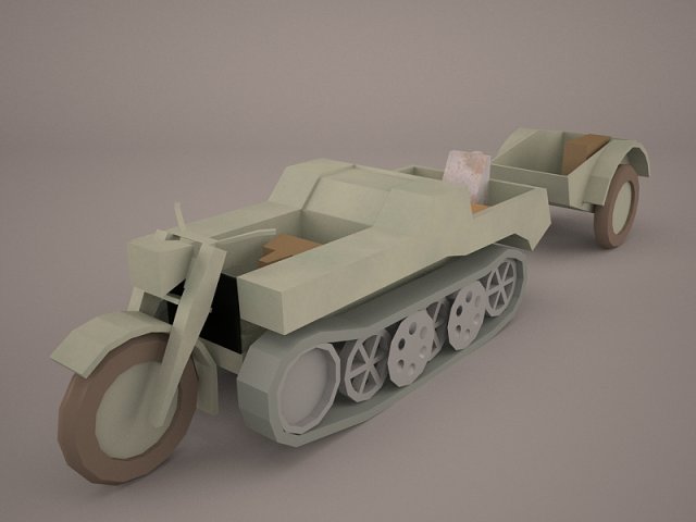 sdkfz2 flak 36 combo 3D Model .c4d .max .obj .3ds .fbx .stl .blend 