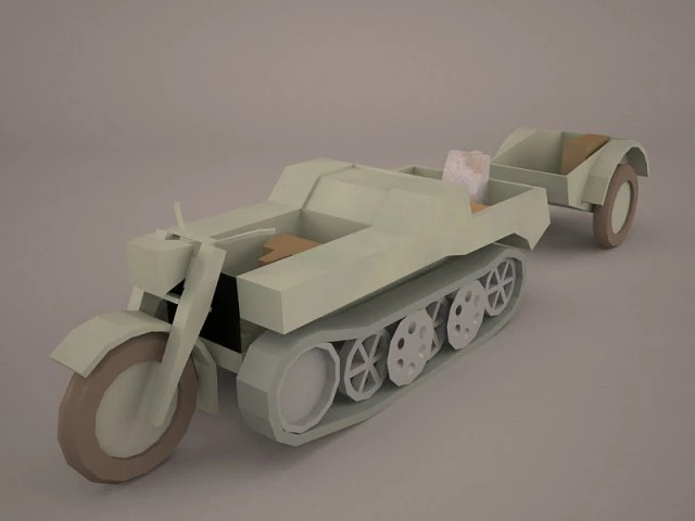 sdkfz2 flak 36 combo 3D Model .c4d .max .obj .3ds .fbx .stl .blend