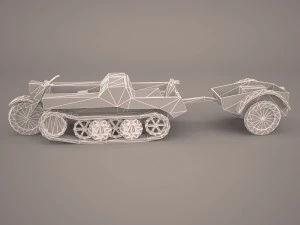 sdkfz2 flak 36 combo 3D Model