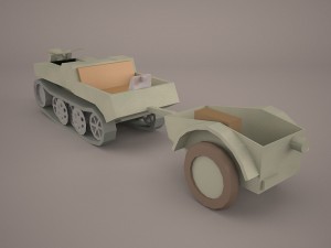 sdkfz2 flak 36 combo 3D Model
