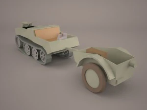 sdkfz2 flak 36 combo 3D Model
