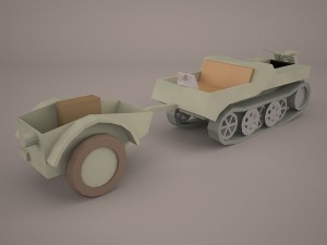 sdkfz2 flak 36 combo 3D Model