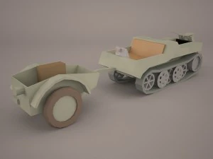 sdkfz2 flak 36 combo 3D Model